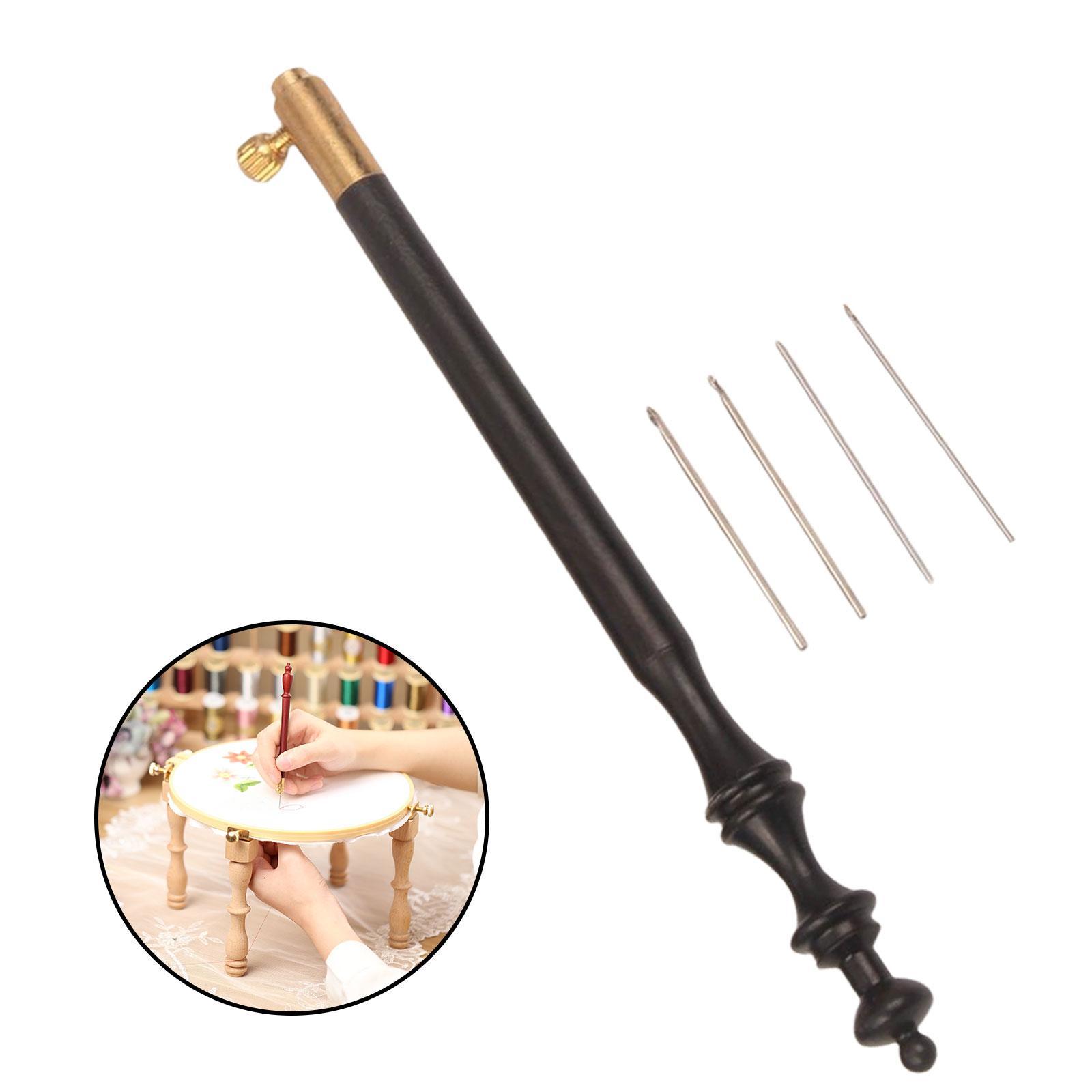 Crochet Hook W/ 4 s Embroidery Beading Crochet 0.6/0.8/1/1.2mm DIY