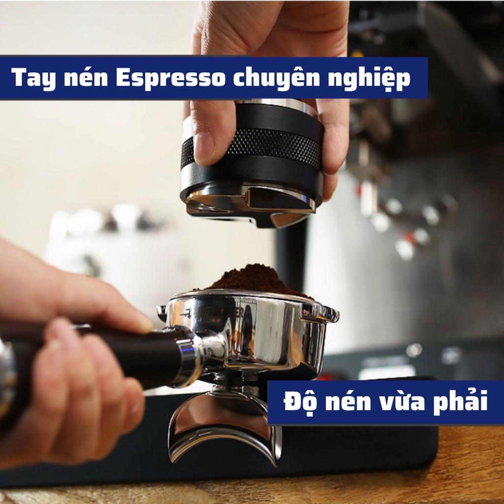 OCD Tamper 51mm tay nén dụng cụ nén cà phê 3 lưỡi pha Espresso cafe Arabica Inox cao cấp đường kính 51-53-58mm