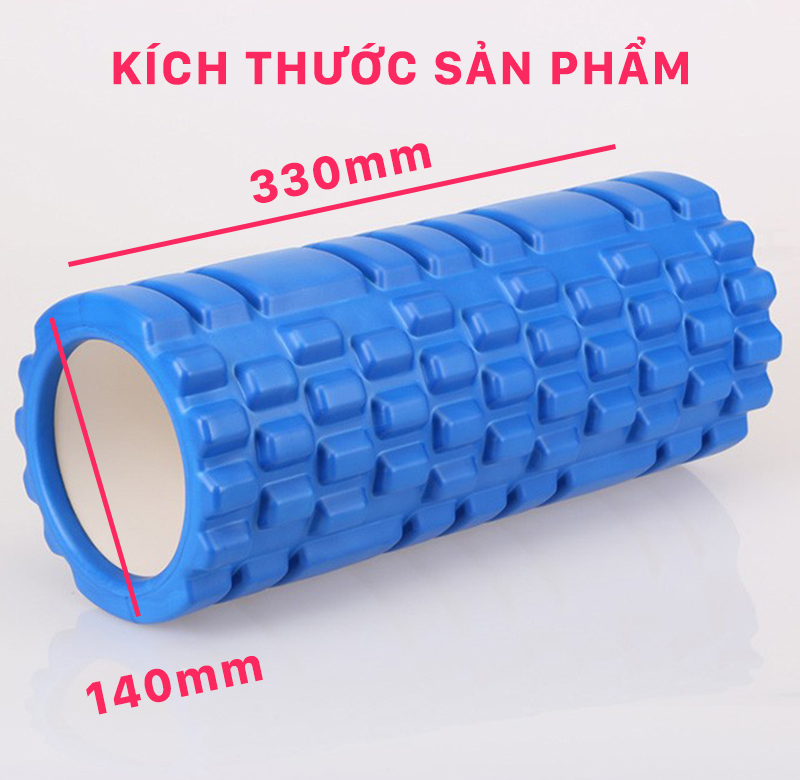 Con Lăn Hỗ Trợ Tập Yoga - YOGA QG, Ống Trụ Có Gai Massage Giúp Phục Hồi và Massage Phần Cơ, Hỗ Trợ Trong Các Bà Tập Thể Hình, Giảm Thiểu Chấn Thương