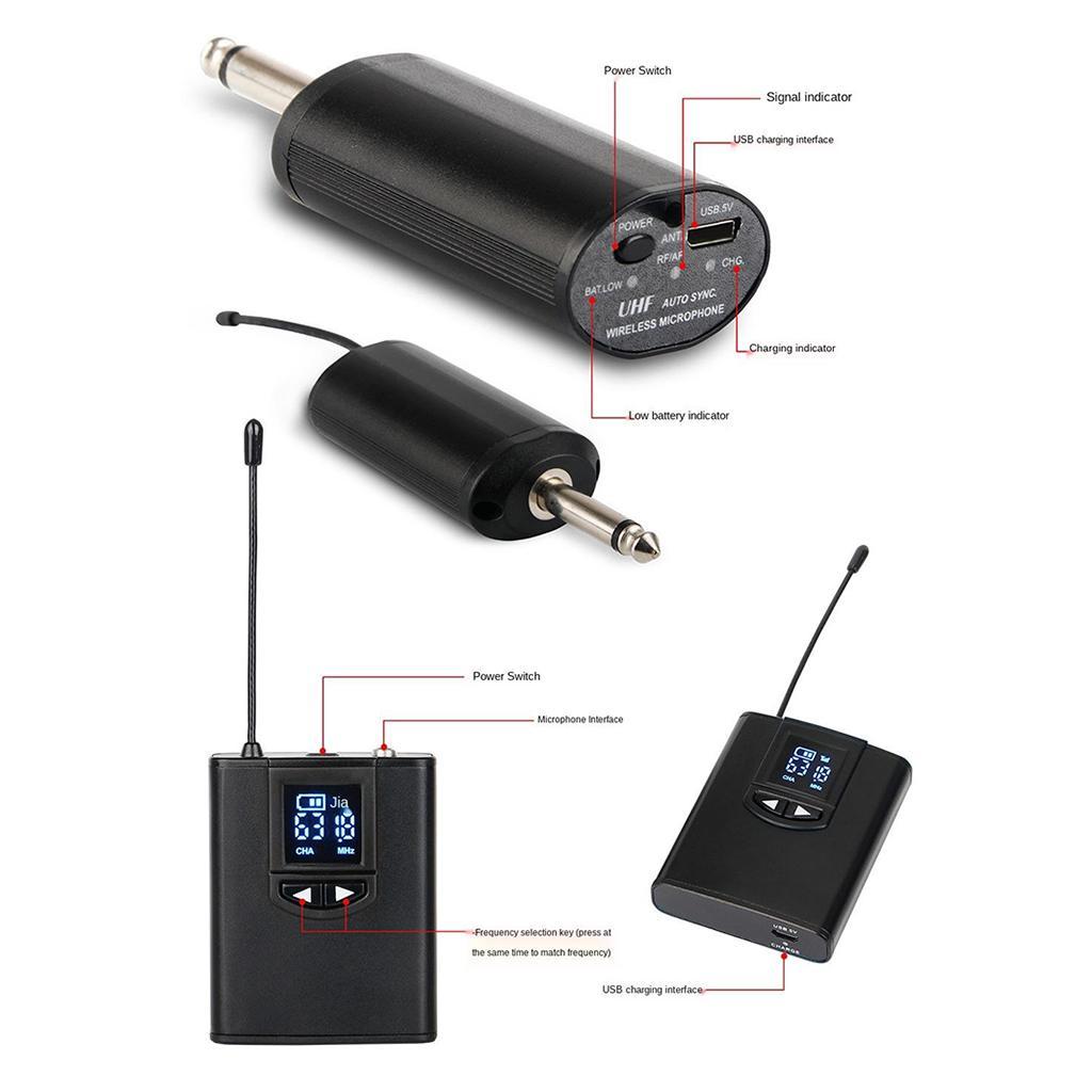 UHF Wireless Headset Lavalier Microphone Lapel Mic For Teacher Speech Interview