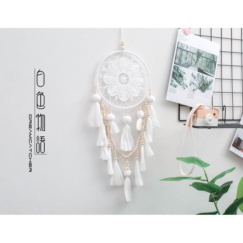 Dream Catcher Treo Tường Bông Hoa Phối Chuỗi Hạt Ấn Độ PA9850