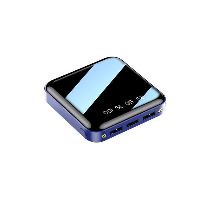 Pin sạc dự phòng mini 10.000 Mah dung lượng thực hiệu suất 99% hỗ trợ sạc nhanh 2.1A LCD hiển thị có 2 đèn lED