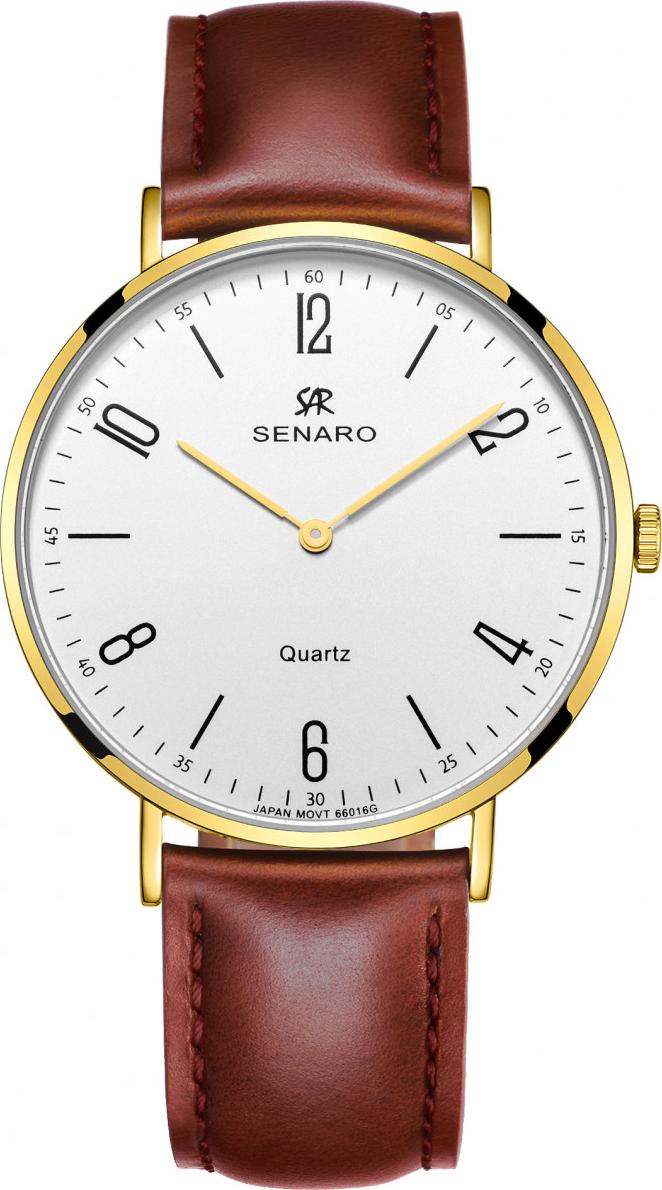 Đồng hồ nam dây da SENARO Classic Every Time SAR66016GWZ - Đồng hồ Nhật Bản chính hãng