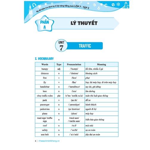Sách - GLOBAL SUCCESS - Bộ đề kiểm tra định kỳ 4 kỹ năng tiếng anh lớp 7 tập 1