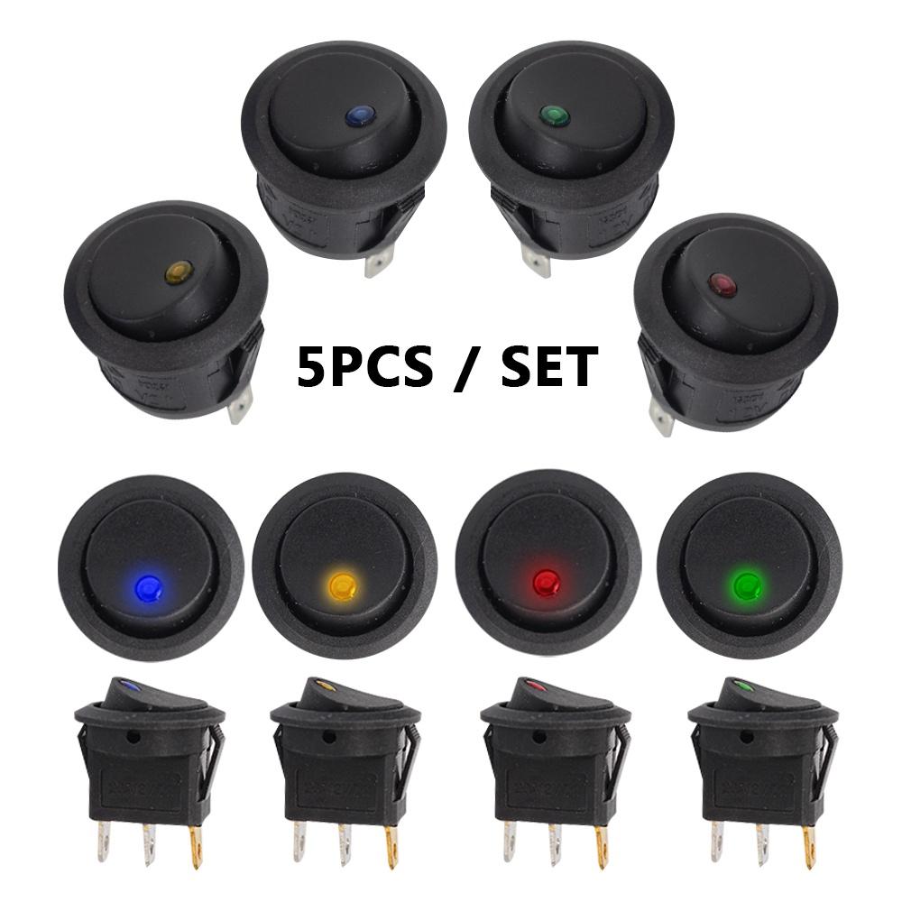 Set 5 công tắc bật/tắt 12V cho xe ô tô