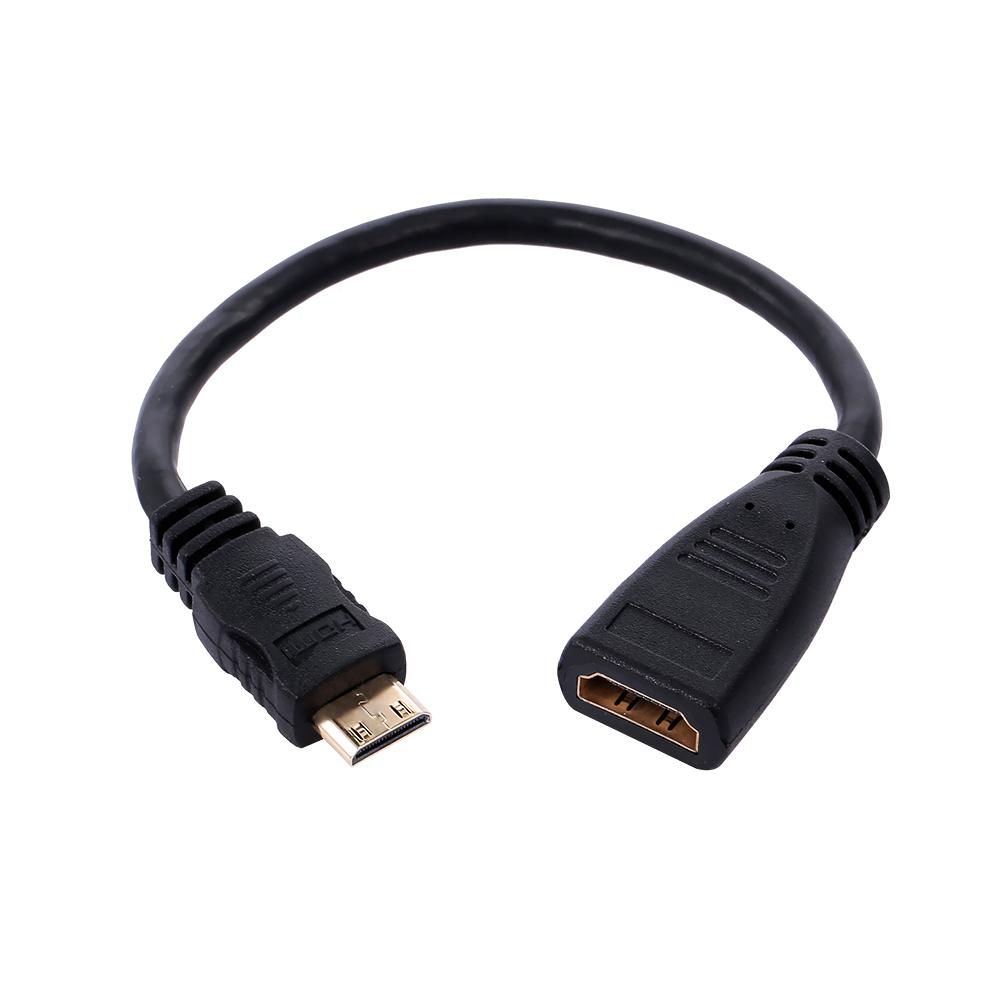 Mini HD to HD Adapter Cable Male to Female HD Converter Cable for Tablet TV Displayer and Projector 15cm