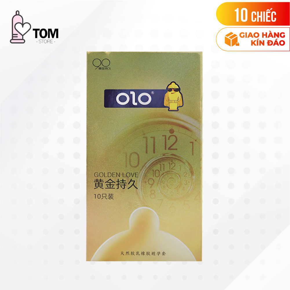 [Hộp 10 cái] Bao cao su OLO 0.01 Gold - Siêu mỏng, kéo dài thời gian