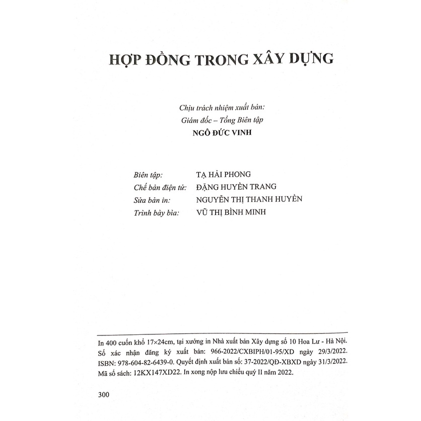 Hợp đồng trong xây dựng