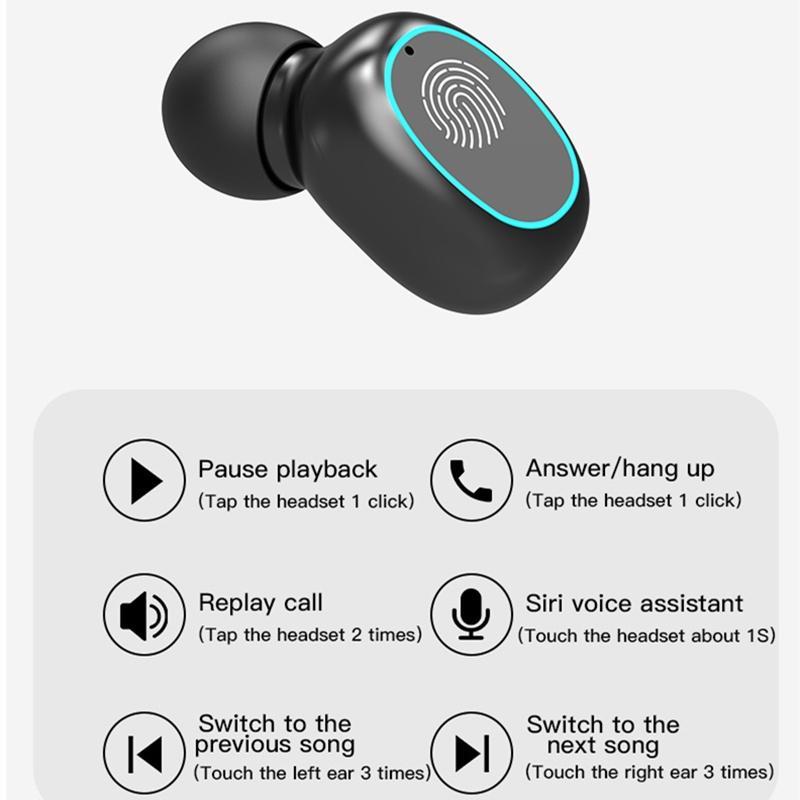 Tai Nghe Không Dây N21 Bluetooth 5.2 Chống Nước Có Đèn Pin