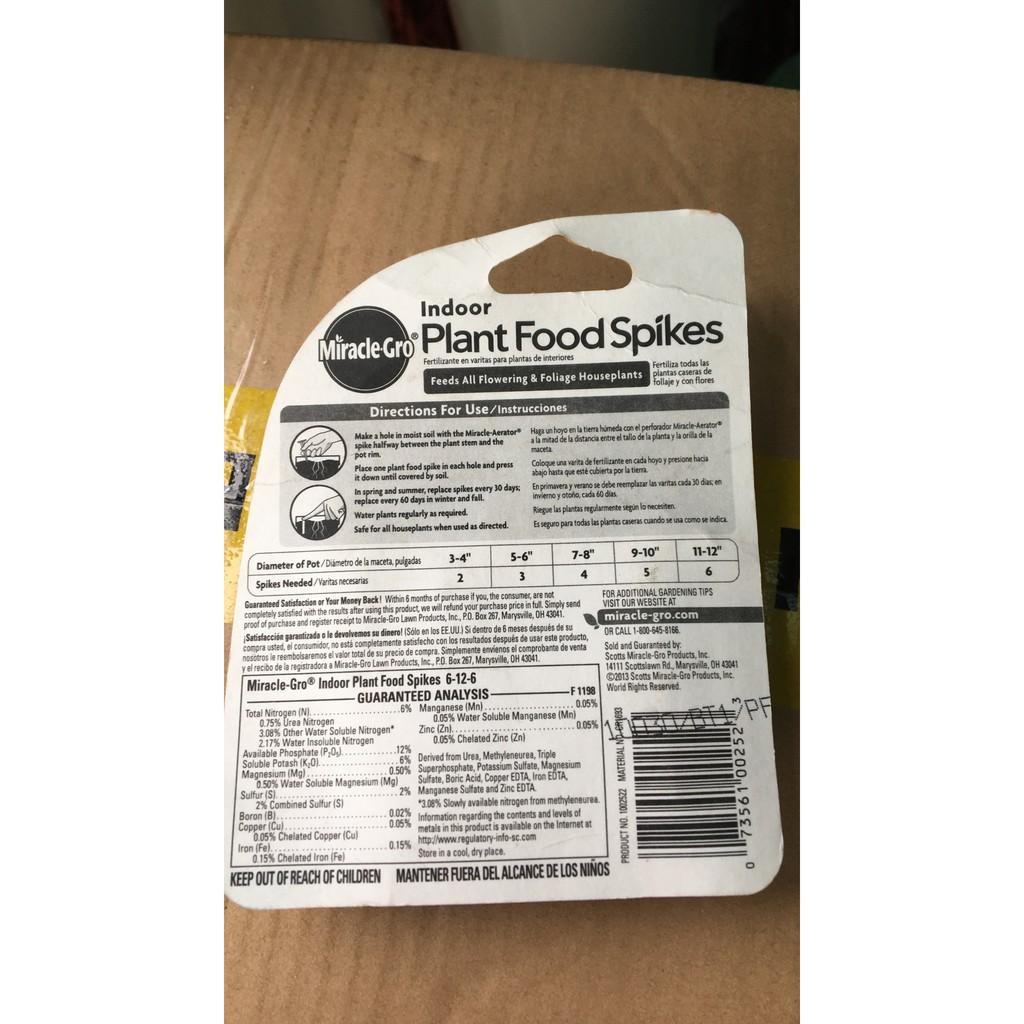 Phân bón dạng que vỉ 24 que Miracle Go 6-12-6