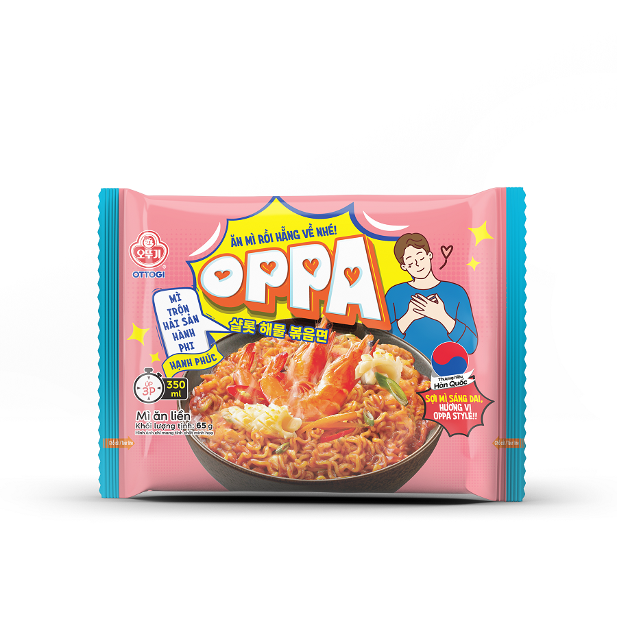 Thùng 30 gói mì Oppa ăn liền Ottogi 65g