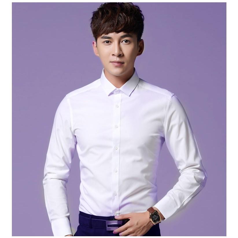Áo sơ mi nam dài tay body hàn quốc