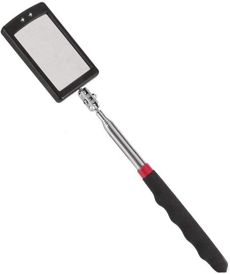 Gương kính thiên văn bằng kính thiên văn với 2 đèn LED ánh sáng, tay cầm đệm linh hoạt và không có, công cụ kiểm tra xe hơi