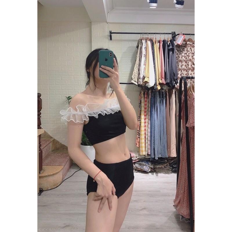 Bikini 2 mảnh phối viền ren dễ thương kèm ảnh thật