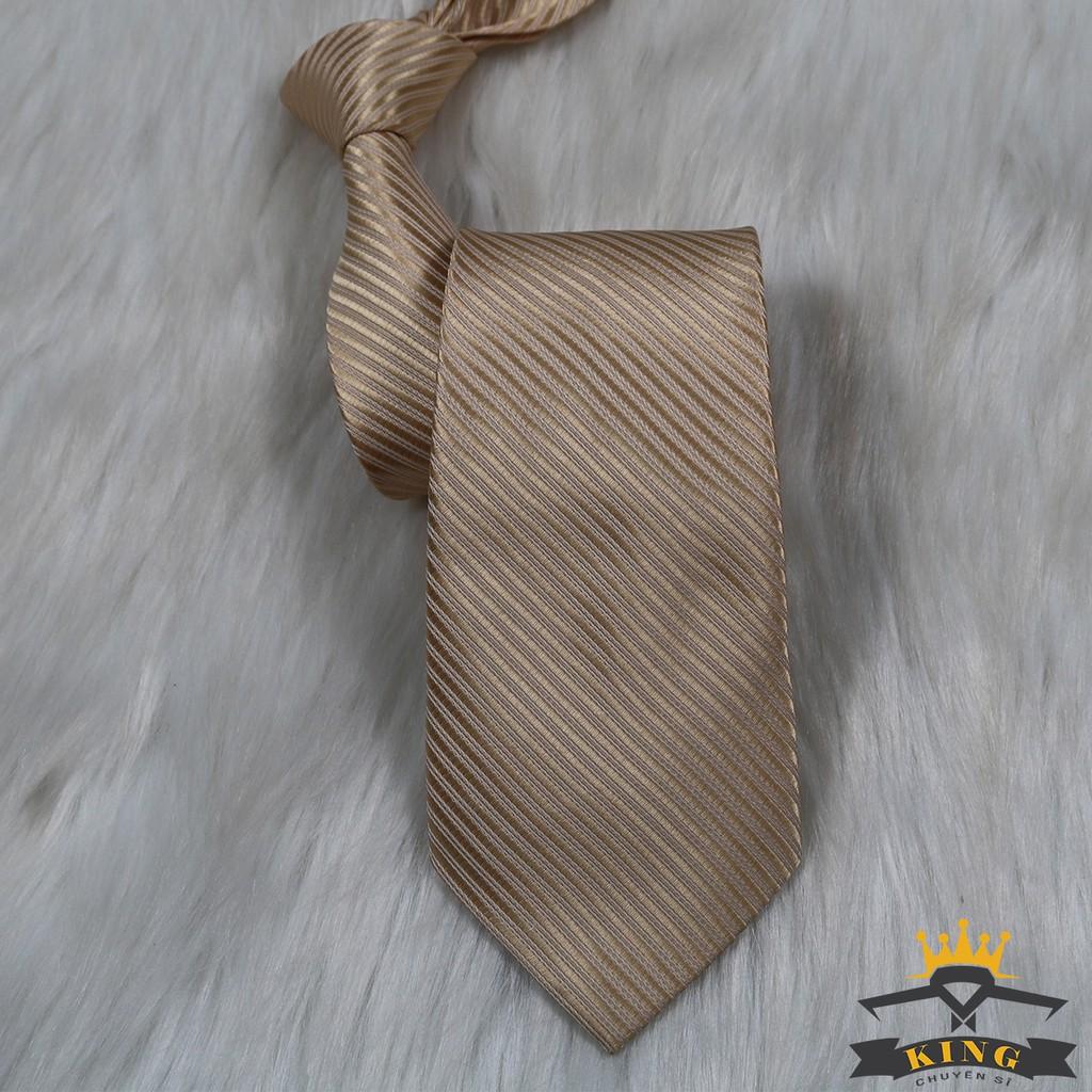 Cà vạt nam đen KING caravat công sở vải lụa mịn kiểu dáng hàn quốc cao cấp giá rẻ C13