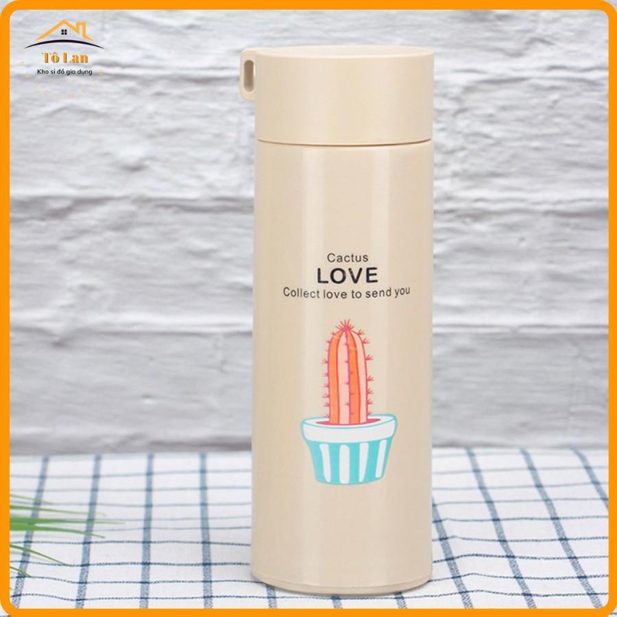 Bình Giữ Nhiệt Vỏ Nhựa Lõi Thủy Tinh / Bình Đựng Nước Xương Rồng 450ml