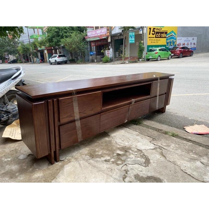 kệ gỗ sồi sơn màu hương vàng và óc chó 2m ,2m2,2m4