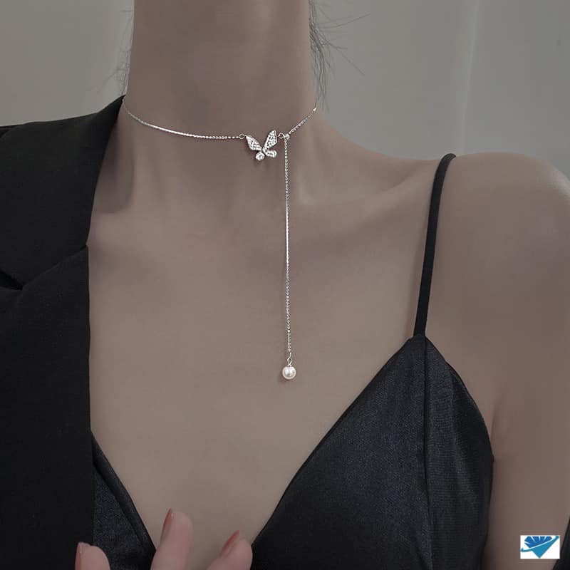 Dây chuyền nữ mặt bướm chất liệu bạc s925 MS94b