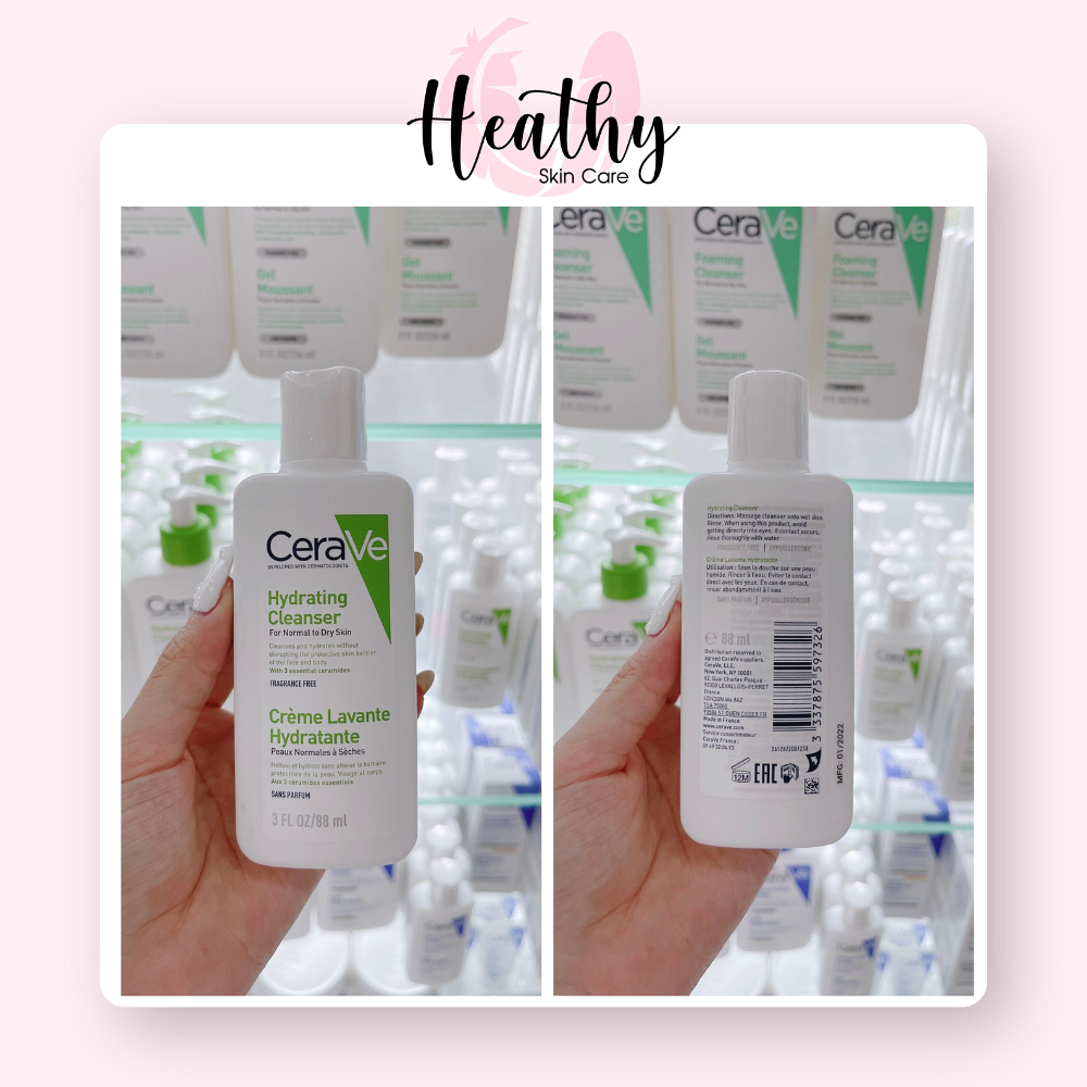 Sữa Rửa Mặt Dành Cho Da Thường Và Da Khô CeraVe Hydrating Cleanser 88ml