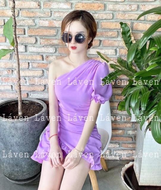 Đầm lệch vai bèo xinh hết nấc