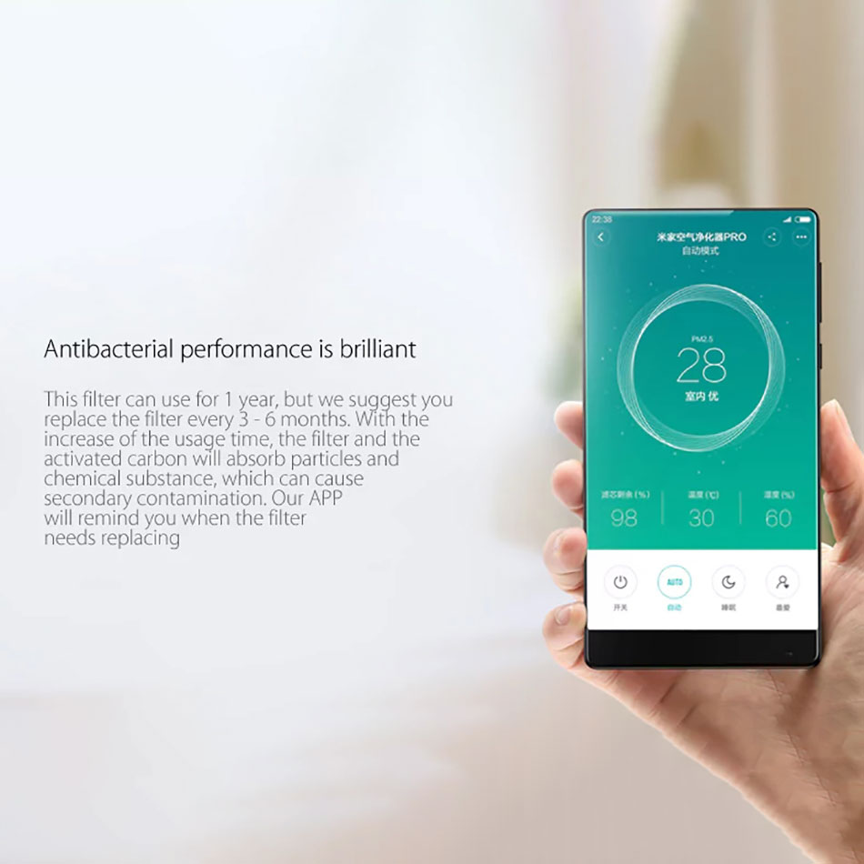 Lõi lọc không khí xiaomi air purifier 2S, 2H, 3, 3H và pro - Hàng Nhập Khẩu
