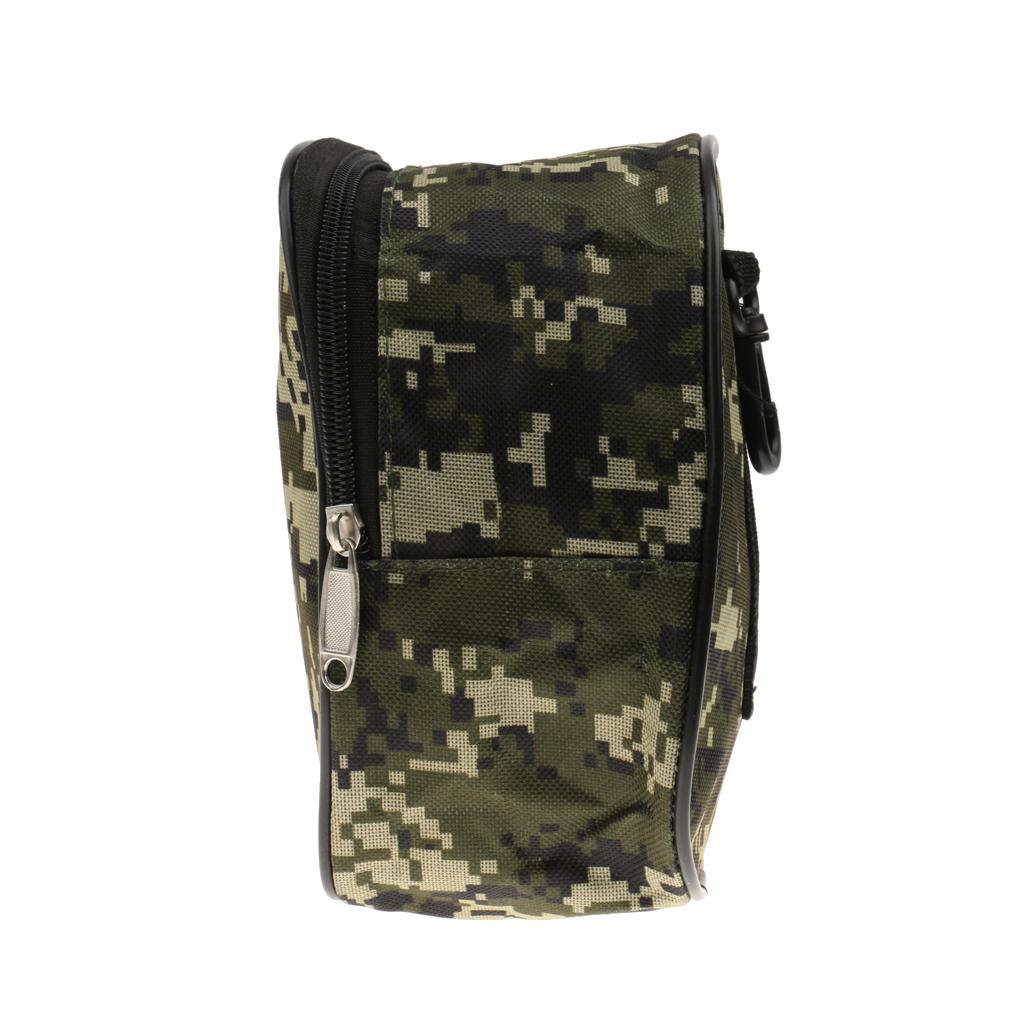 Camouflage Fishing Reel Case Protective Cover Storage Bag Pouch