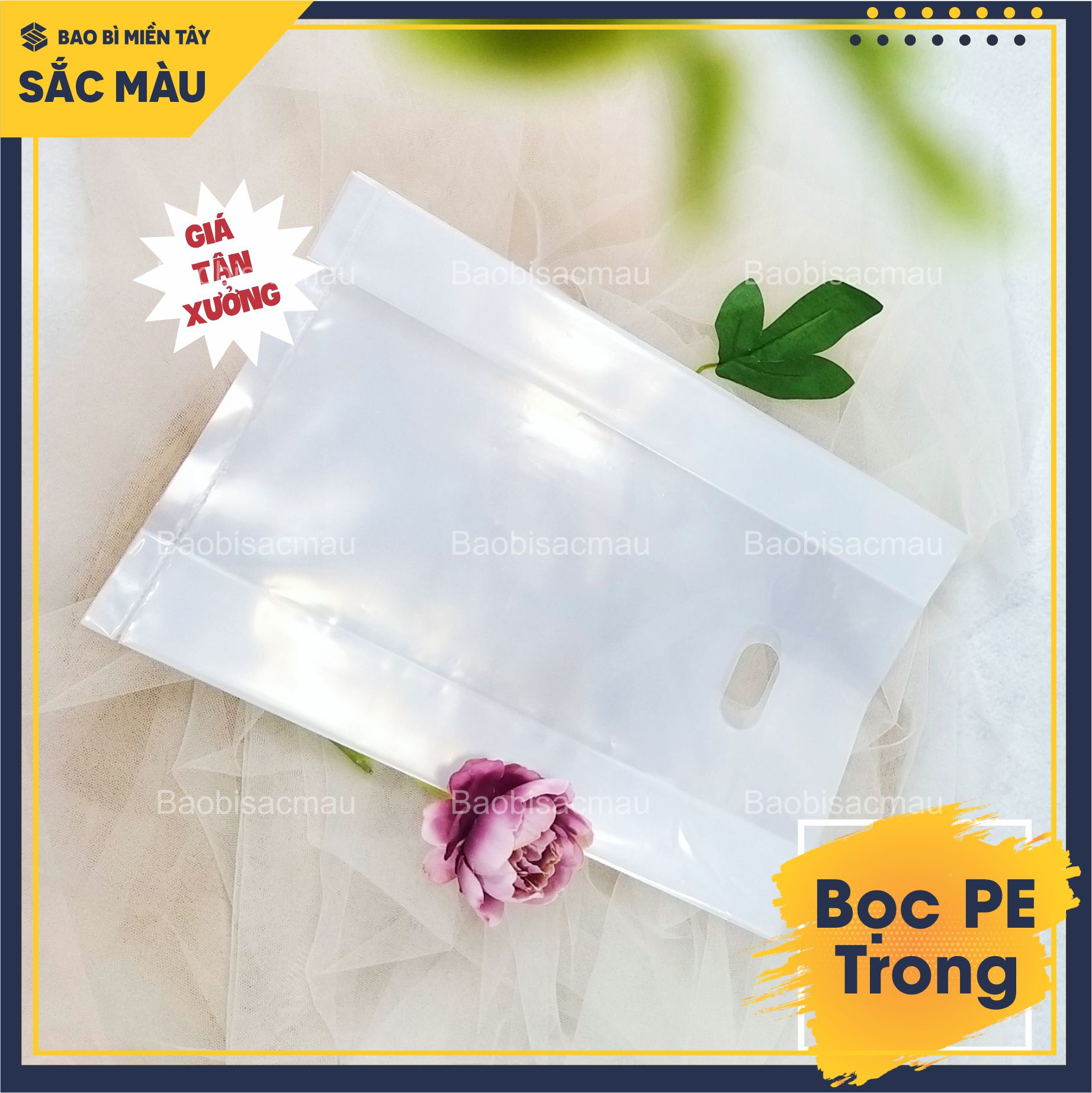 1Kg Túi Nilon PE dẻo màu hồng Pastel, trắng sữa, đen, trắng trong, cao cấp nhiều kích thước