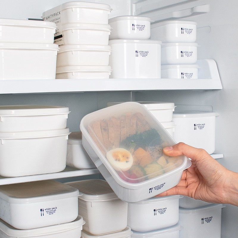 Hộp đựng thực phẩm chữ nhật Nakaya White Pack với thiết kế trang nhã, sang trọng - nội địa Nhật Bản