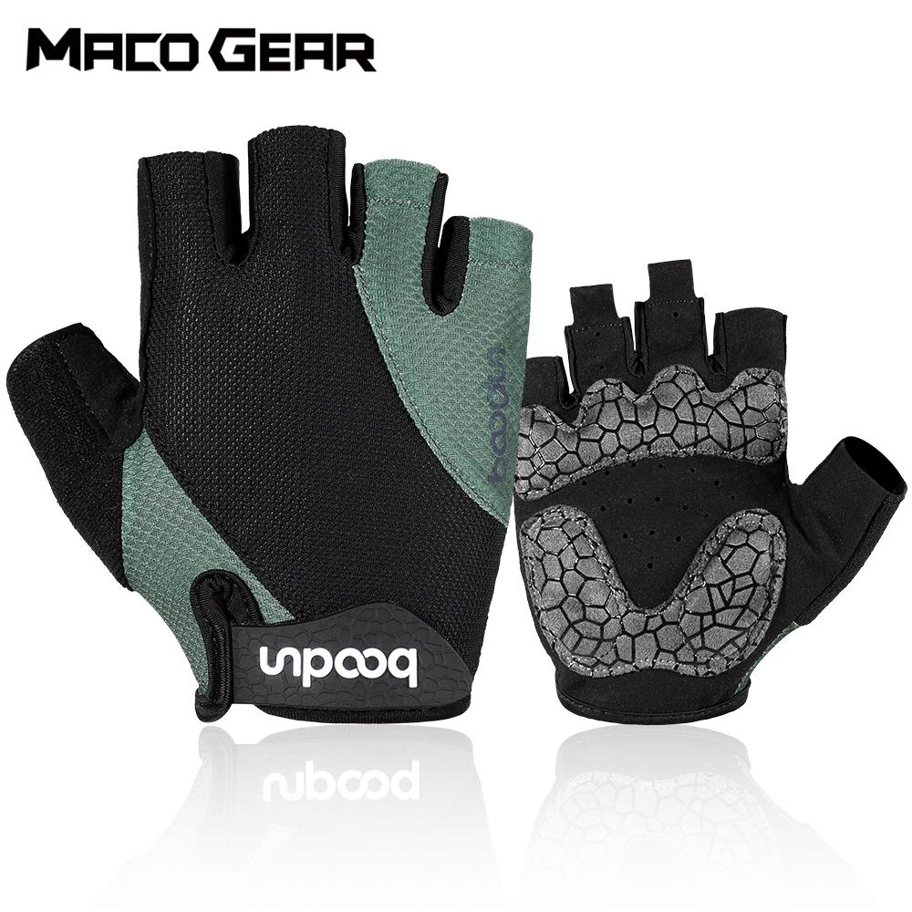 Mùa hè thoáng khí đạp xe chiến thuật Găng tay nửa ngón tay đua xe đạp MTB thể thao chống trượt chống trượt găng tay phụ nữ Color: Black Size: XL