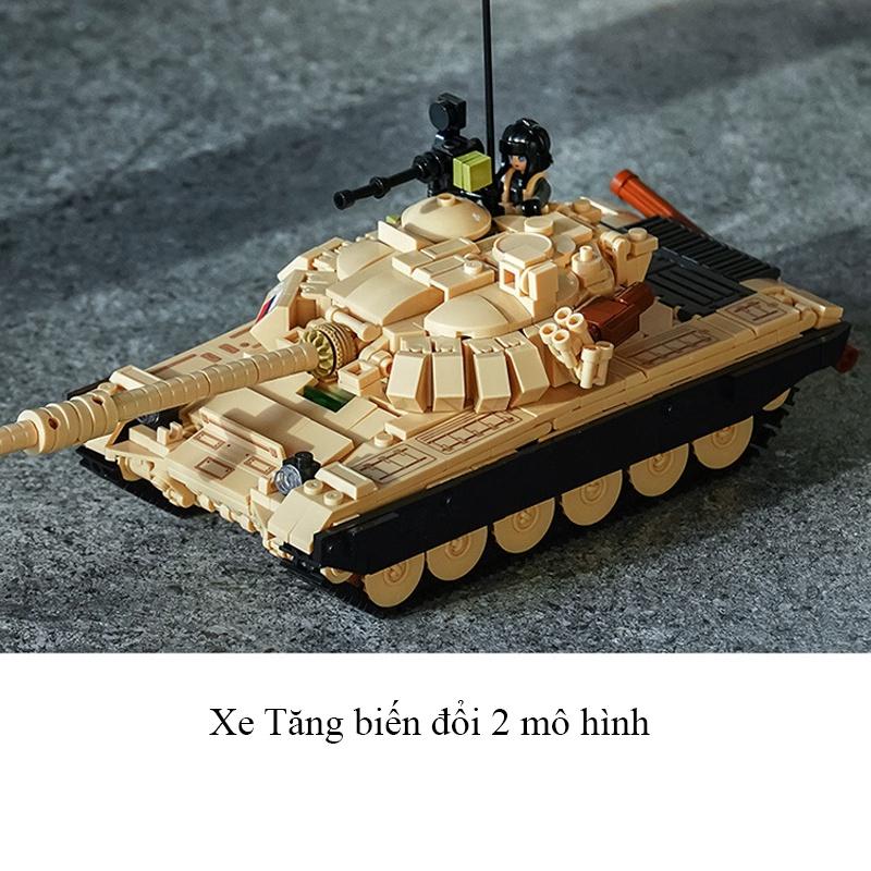 Đồ chơi Lắp ráp Xe Tăng Liên Xô T-72, Sluban B1011 Russy Tank, Xếp hình thông minh, Mô hình Xe Tăng