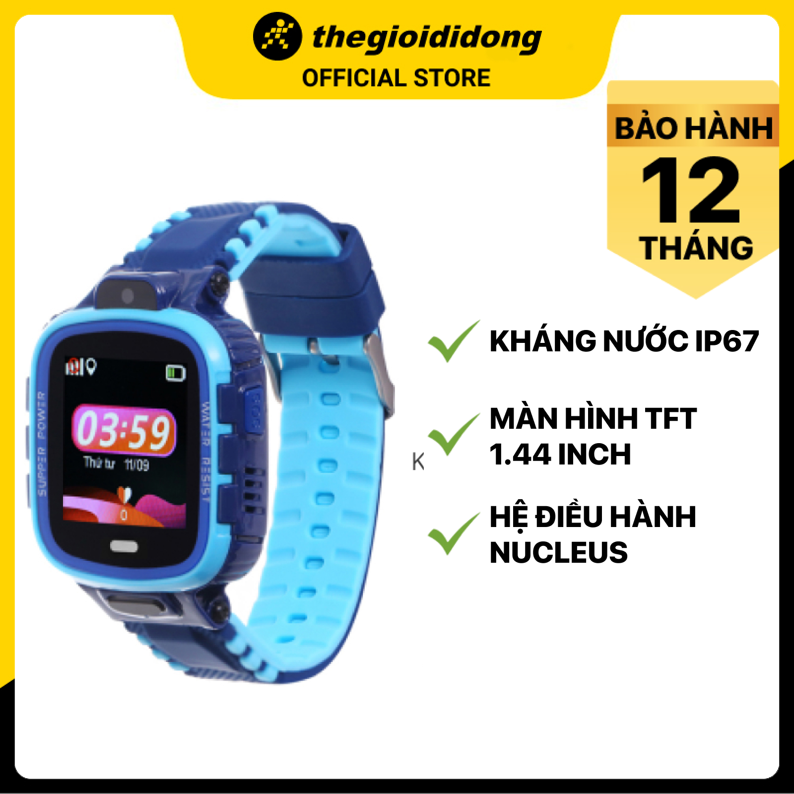 Đồng hồ định vị trẻ em Kidcare 26 xanh - Hàng chính hãng