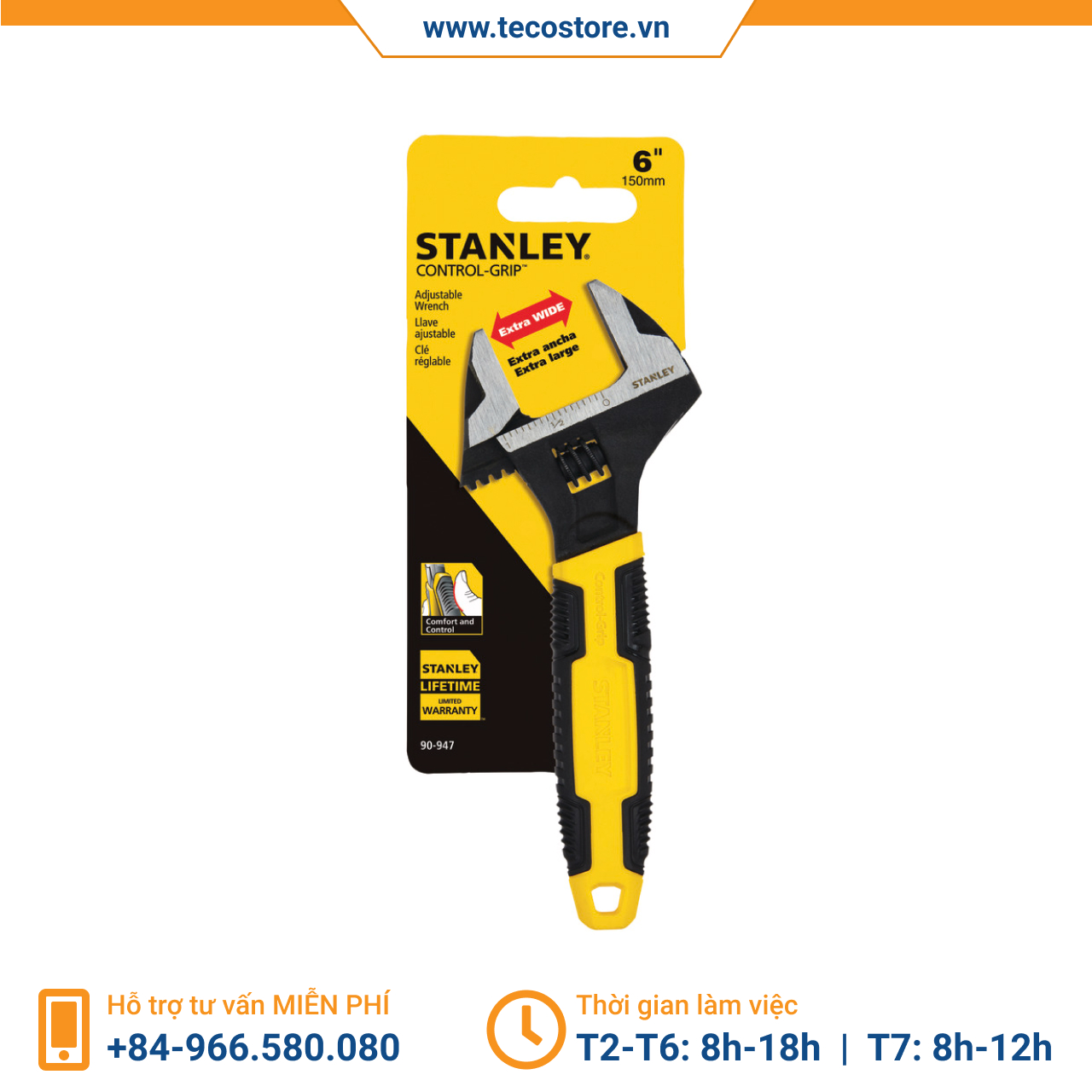 Mỏ lết Stanley 90-947-22 6''/150mm