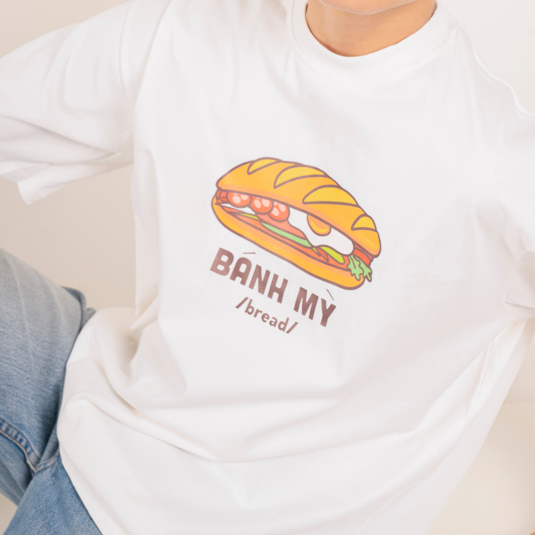 Áo thun Teeworld Bánh Mì T-shirt Màu Trắng Đen Nam Nữ Form Rộng Unisex