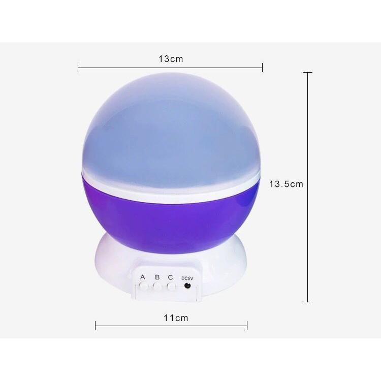 Đèn ngủ xoay 360 độ hình trăng sao- BOBABO