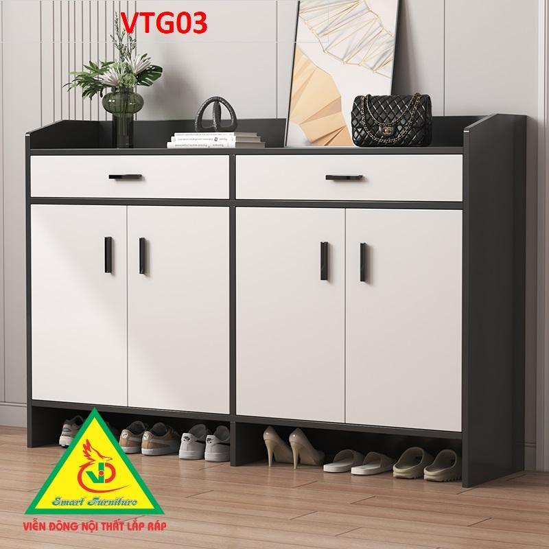 Tủ Giày Hiện Đại Nhiều Ngăn Để Giày, Tiết Kiệm Diện Tích VTG03- Nội thất lắp ráp Viendong Adv