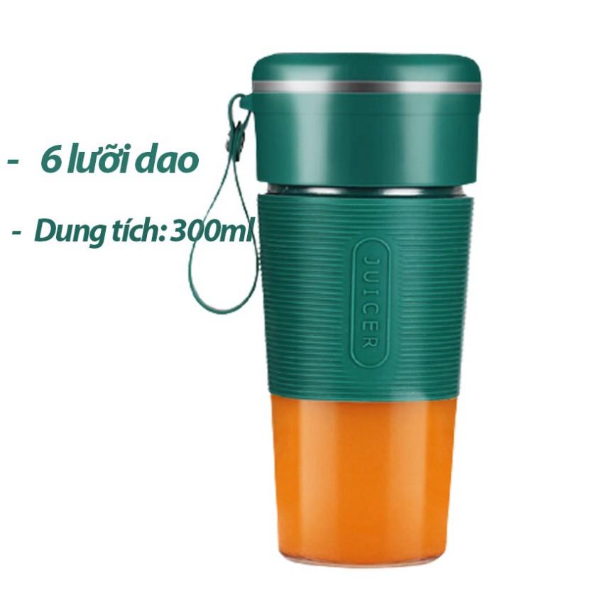 Máy Xay Sinh Tố Cầm Tay Mini. Máy Xay Trái Cây Đa Năng 6 lưỡi JUICER. BH 6T