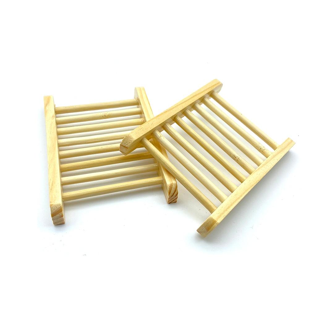 Natural Eco Bamboo Soap Dish Wooden Soap Tray Holder Storage Soap Rack Plate Box Container for Bath Shower Plate Bathroom