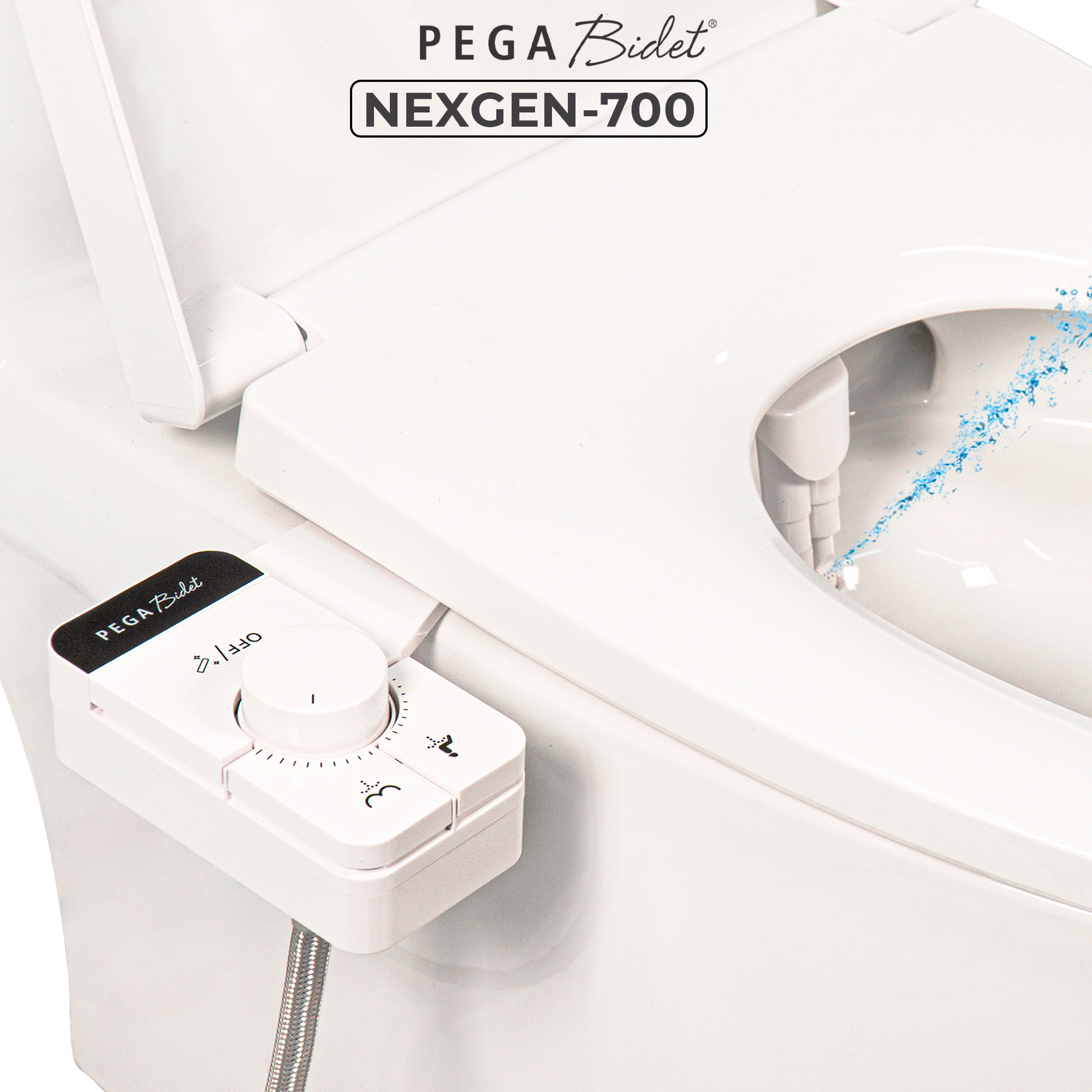 Vòi Xịt Rửa Vệ Sinh Thông Minh PEGA Bidet NEXGEN-700 Thế Hệ Mới, 2 Vòi Rửa Có Chức Năng Chuyên Dụng Cho Nữ, Dễ Lắp Đặt, Rất cần cho Trẻ Em, Người Già và Phụ Nữ Mang Thai - Thương Hiệu Mỹ