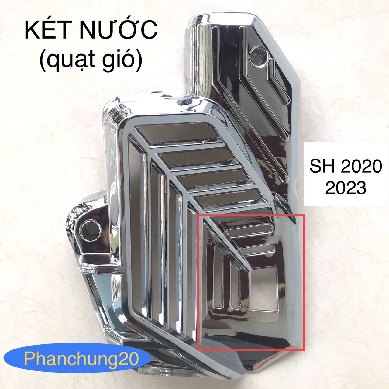 ỐP KÉT NƯỚC ( QUẠT GIÓ )DÙNG CHO ĐỜI XE SH 2020 2021 2022 2023 - 125i 150i 160i CROM / CACBON