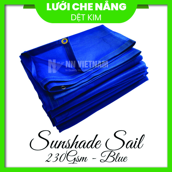 LƯỚI CHE NẮNG 80% MAY VIỀN KHUY SẴN - MÀU XANH DƯƠNG - SIZE 2M X 4M