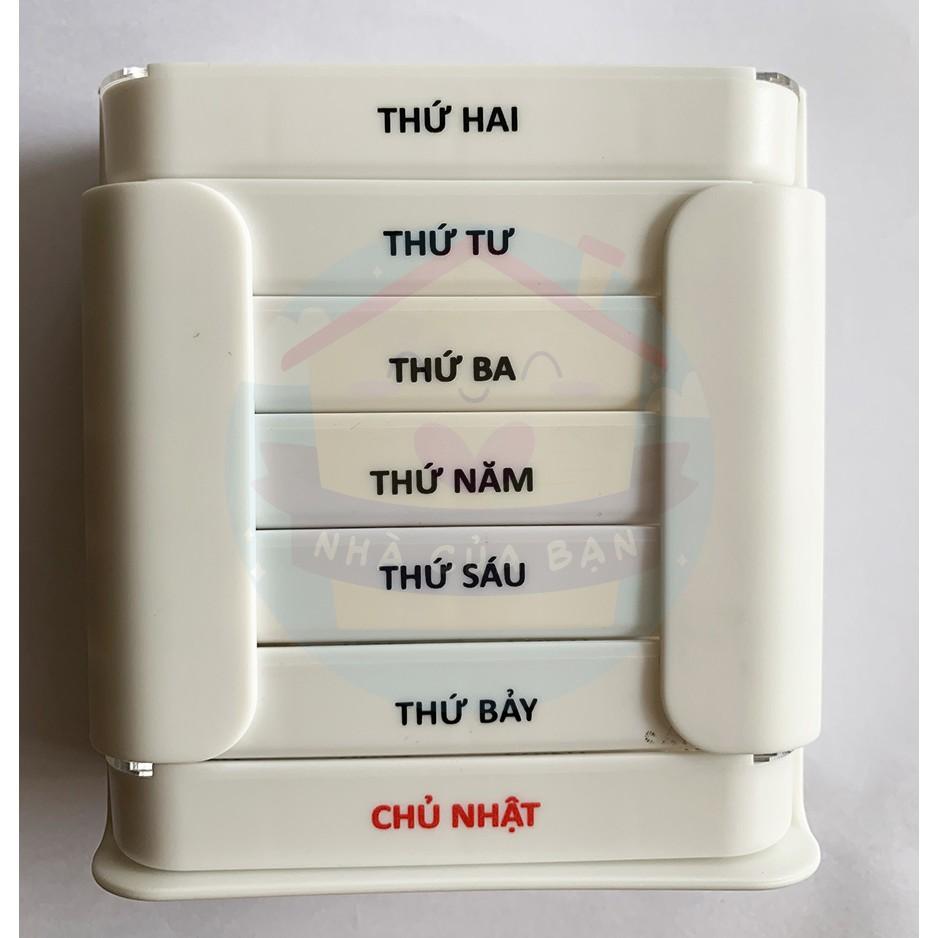 Hộp chia thuốc 7 ngày tiện lợi Tashuan TS-5317 mẫu mới 2020 bản Tiếng Việt dễ sử dụng