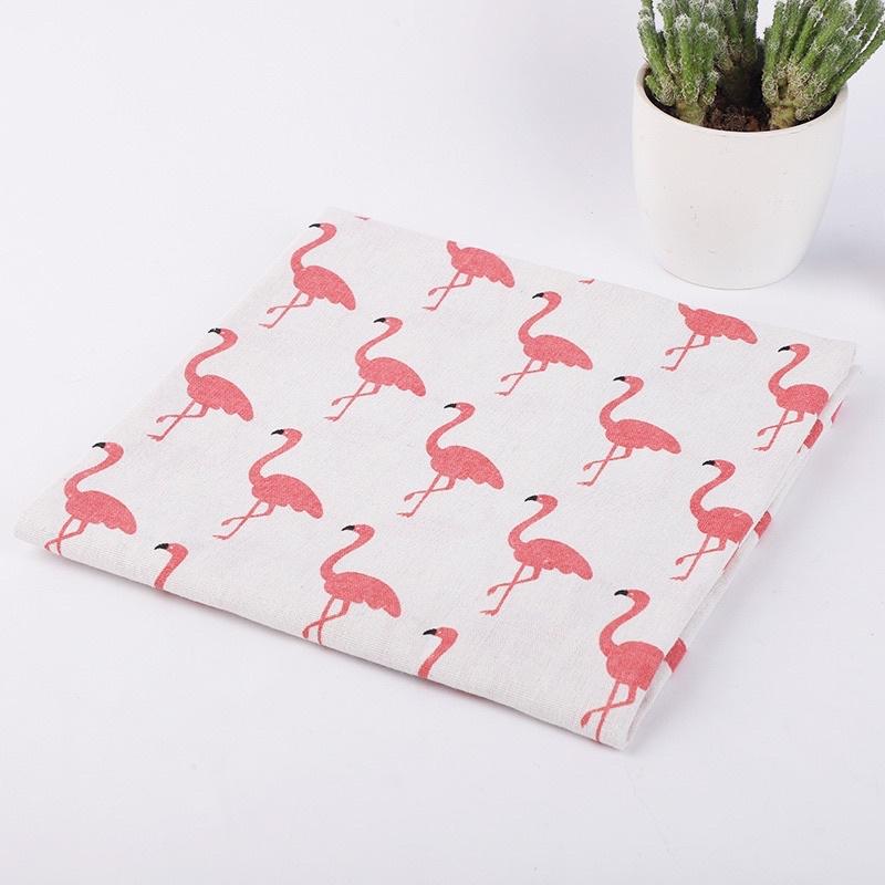 Vải Bố Vải Canvas Trang Trí Làm Rèm Cửa Phông Nền Chụp Ảnh, Khăn Bàn Tấm Phủ Hoạ Tiết Cú Mèo Hạc
