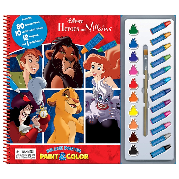 Disney Heroes &amp; Villains Deluxe Poster Paint &amp; Color