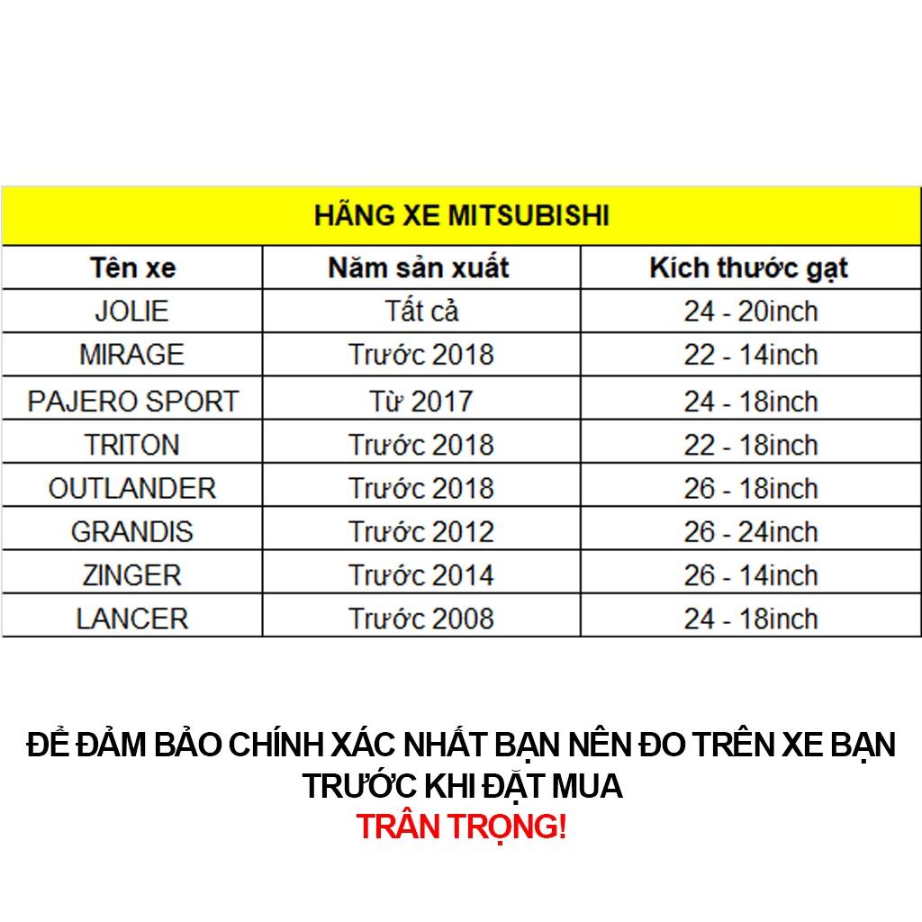 1 cặp gạt mưa ô tô xe Xpander cần gạt kính khung xương sắt lưỡi silicon lưỡi gạt nước mưa oto