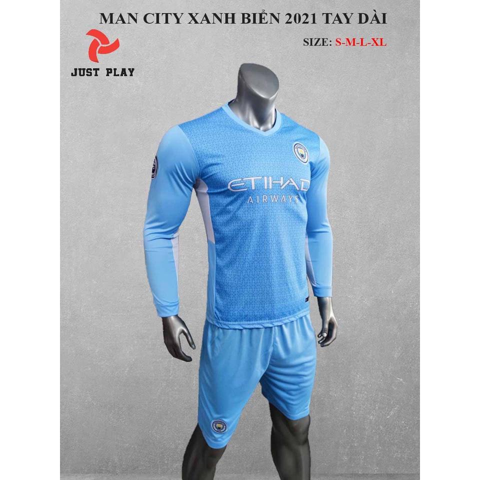 Bộ quần áo Justplay Man City Tay Dài (thun lạnh cao cấp