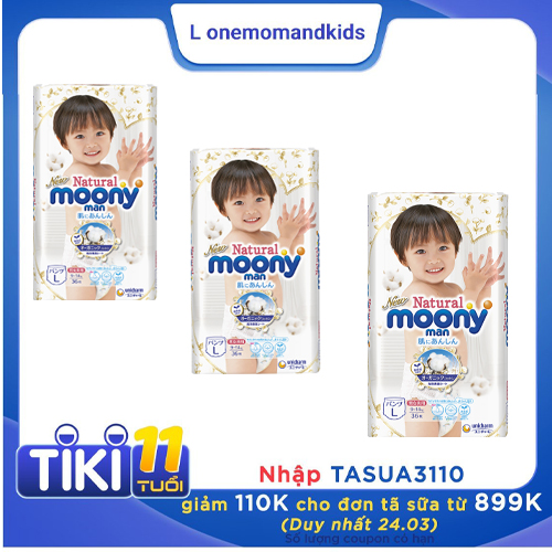 Bỉm quần Moony natural L 36