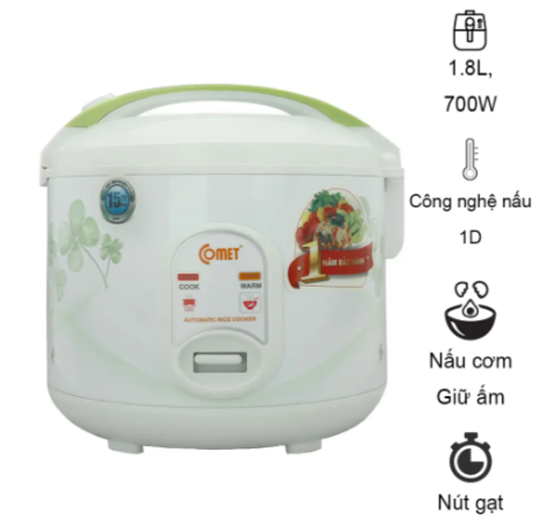 Nồi cơm điện nắp gài 1.8L CM8016 - Hàng chính hãng