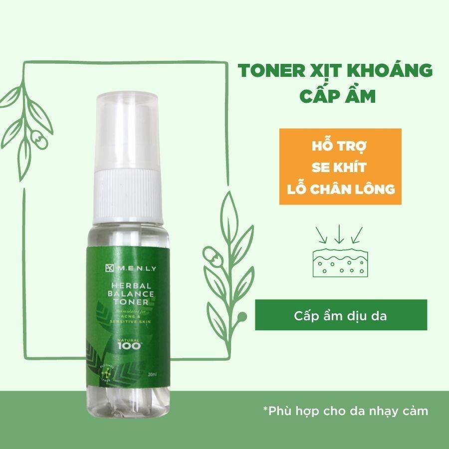 Sample Toner cấp ẩm da mụn nhạy cảm từ hoa cúc MENLY 20ml