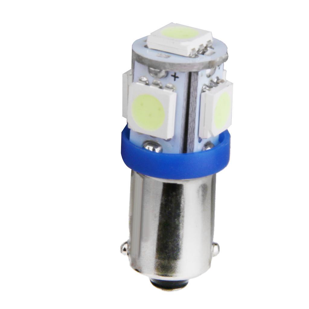 4-7pack BA9S Bayonet 12V Car LED 5050 5 SMD Ice Blue Dash Interior Light Bulb