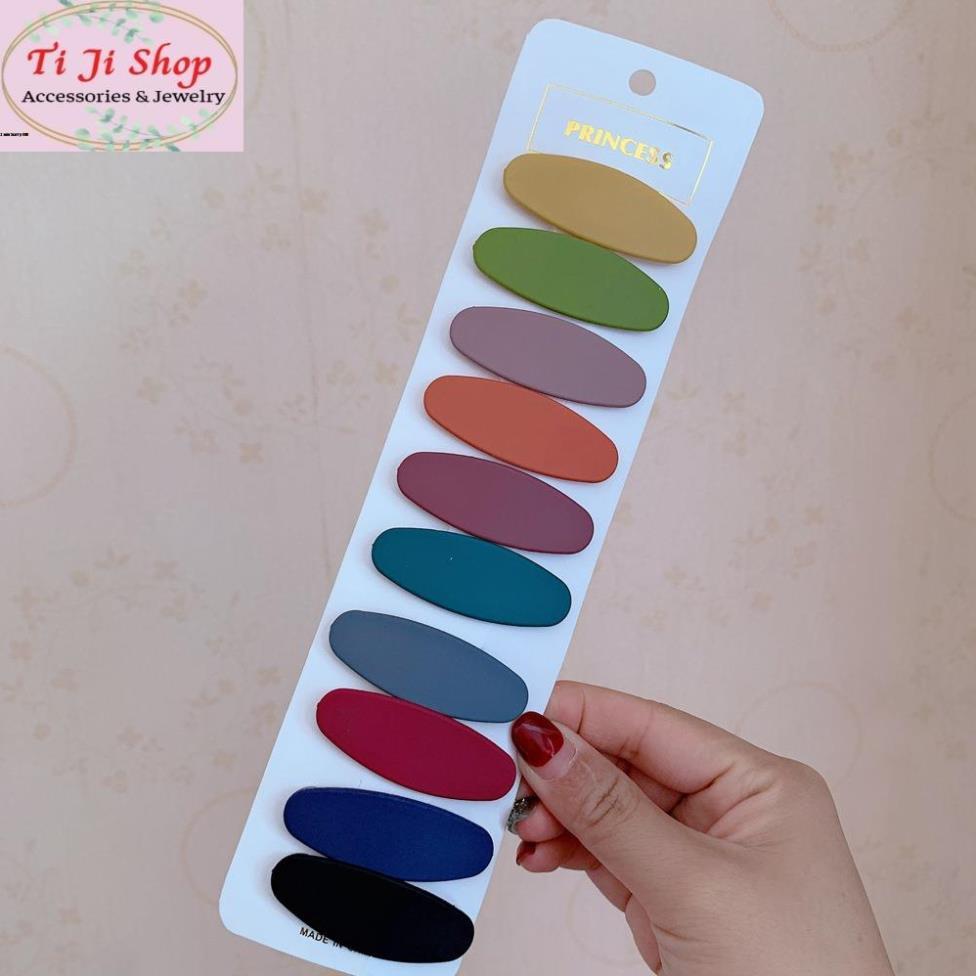 Kẹp Tóc Mái, Kẹp Tóc Trơn Màu Sắc Ngọt Ngào Hàn Quốc Xinh Cho Nữ